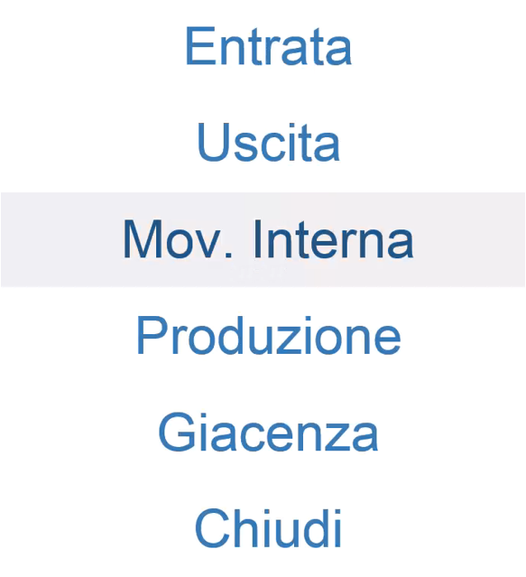 Schermata Menu